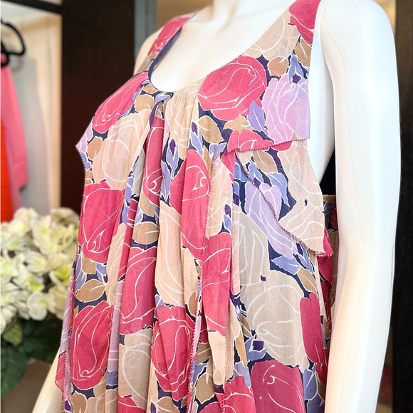 BEAUTIFUL, DIANE von FURSTENBERG blouse Multicoloured and sleeveless, size M - Picture 12 of 16